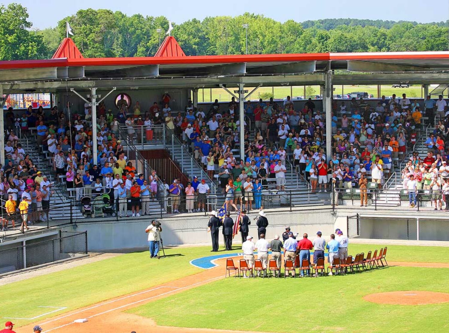 Photo from baseball outfield showing a full stadium - Discover Wilson